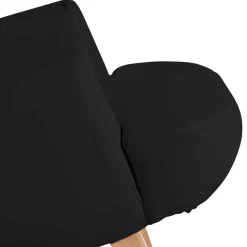 Wohnen Polsterhocker in Schwarz und Buche - Leverias