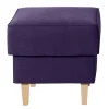 Polsterhocker in Violett Velours - Antonia^Wohnen Outlet