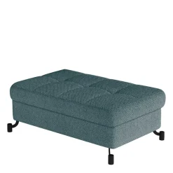 Wohnen Polsterhocker mit Truhe in Petrol Blau - Garisa