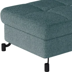 Wohnen Polsterhocker mit Truhe in Petrol Blau - Garisa