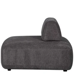 Polsterhocker mit verstellbarer Rückenlehne in Dunkelgrau - Atan^Wohnen Best