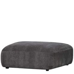 Polsterhocker mit verstellbarer Rückenlehne in Dunkelgrau - Atan^Wohnen Best