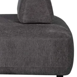 Polsterhocker mit verstellbarer Rückenlehne in Dunkelgrau - Atan^Wohnen Best