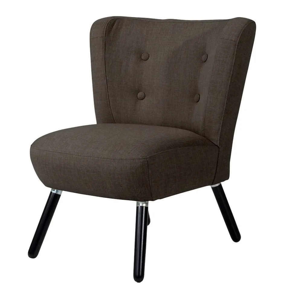 Polstersessel in Dunkelbraun und Schwarz - Melicus^Wohnen Clearance