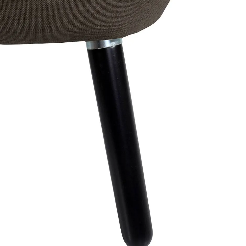 Polstersessel in Dunkelbraun und Schwarz - Melicus^Wohnen Clearance