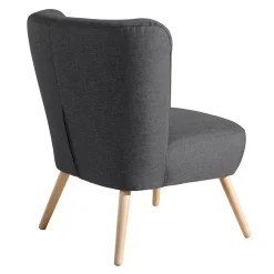 Polstersessel in Dunkelgrau Stoff - Cahira^Wohnen Discount