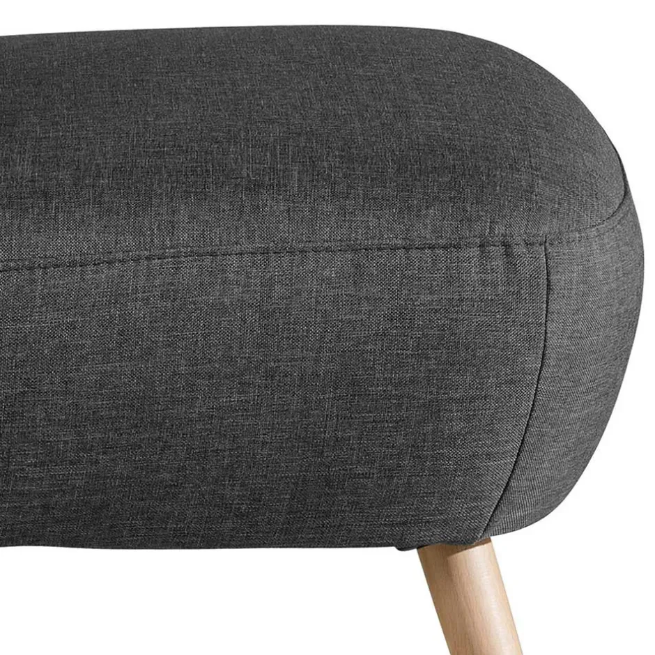 Polstersessel in Dunkelgrau Stoff - Cahira^Wohnen Discount