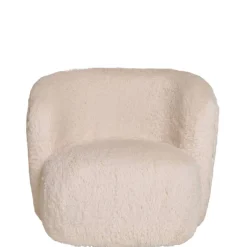 Wohnen Polstersessel in Offwhite Webplüsch - Eddy