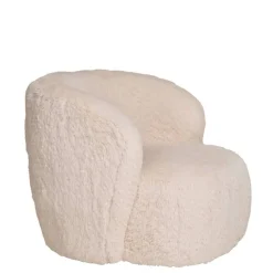 Wohnen Polstersessel in Offwhite Webplüsch - Eddy