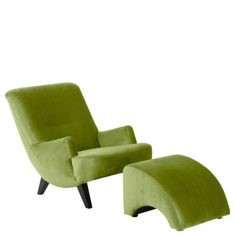 Wohnen Polstersessel in Oliv Grün und Schwarz - Sofia