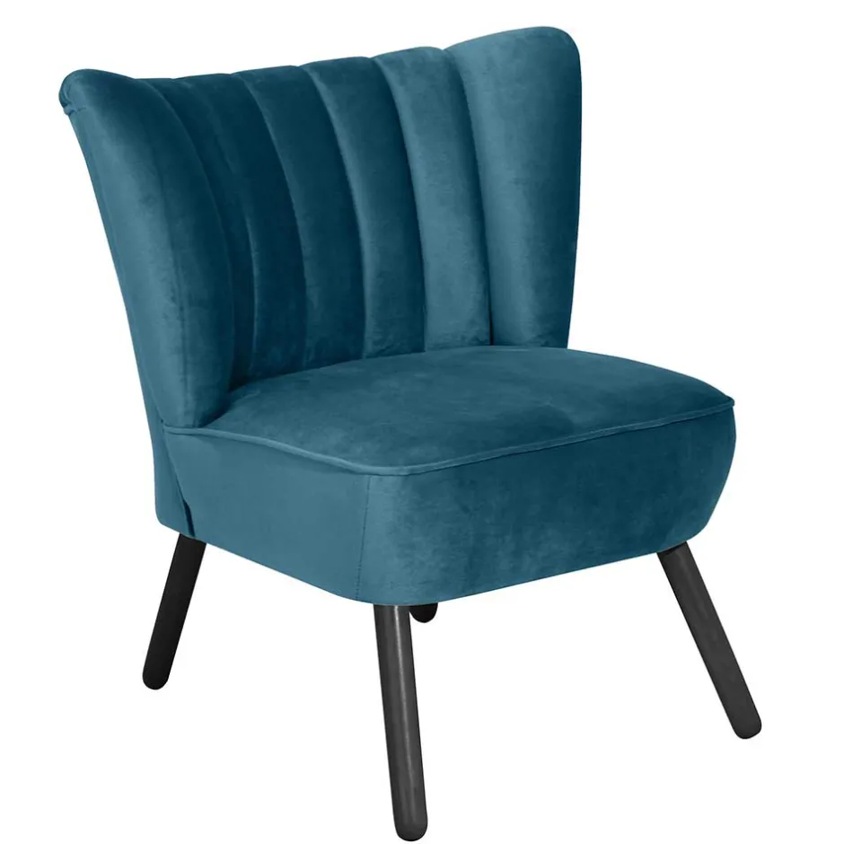 Wohnen Polstersessel in Petrol und Schwarz - Floyda