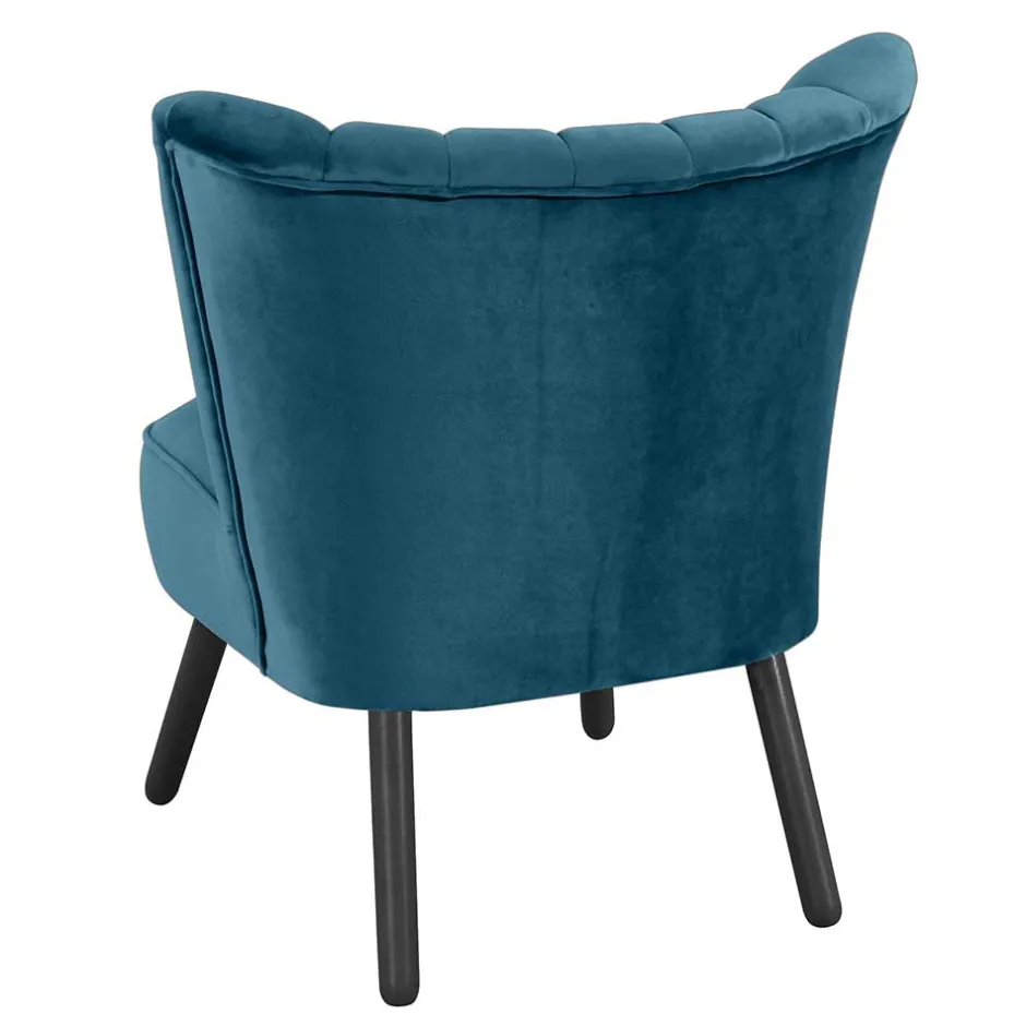 Wohnen Polstersessel in Petrol und Schwarz - Floyda