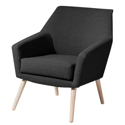 Wohnen Polstersessel in Schwarz und Buche Natur - Gates