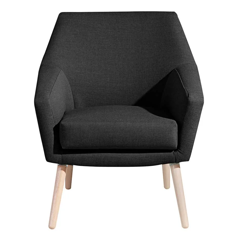 Wohnen Polstersessel in Schwarz und Buche Natur - Gates