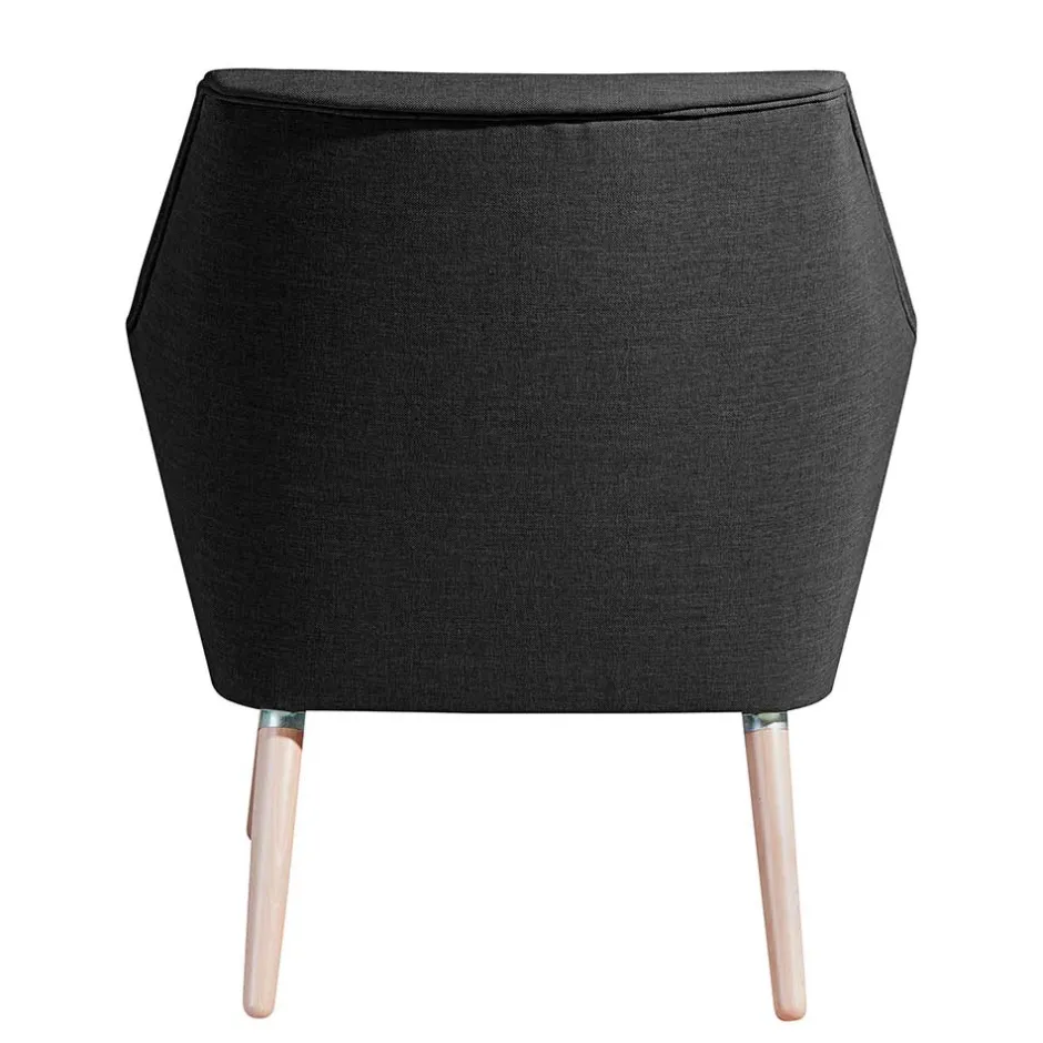 Wohnen Polstersessel in Schwarz und Buche Natur - Gates