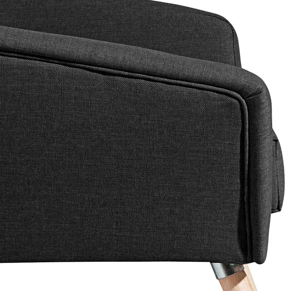 Wohnen Polstersessel in Schwarz und Buche Natur - Gates