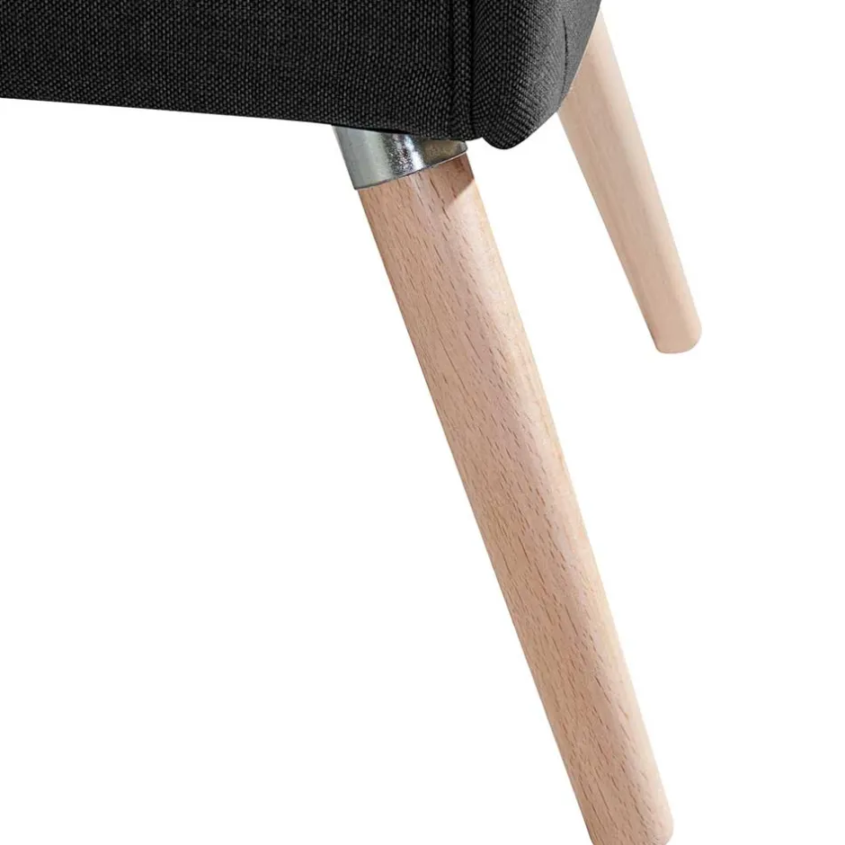 Wohnen Polstersessel in Schwarz und Buche Natur - Gates