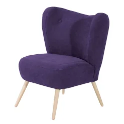 Wohnen Polstersessel in Violett Velours - Coralla
