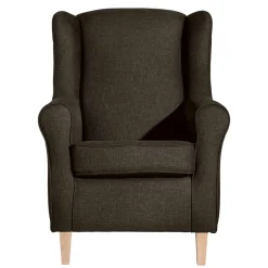 Wohnen Polstersessel mit Ohren in Braun und Buche - Revelinda