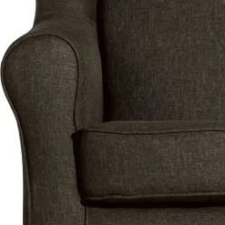 Wohnen Polstersessel mit Ohren in Braun und Buche - Revelinda