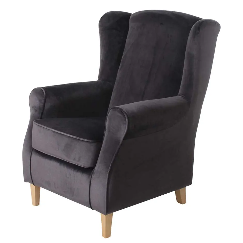 Wohnen Polstersessel mit Ohren in Anthrazit - Pyra