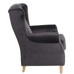 Wohnen Polstersessel mit Ohren in Anthrazit - Pyra
