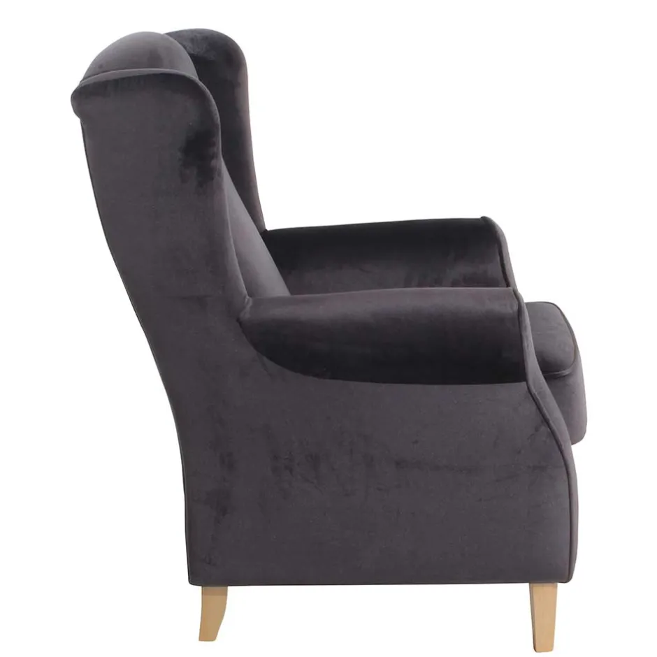 Wohnen Polstersessel mit Ohren in Anthrazit - Pyra