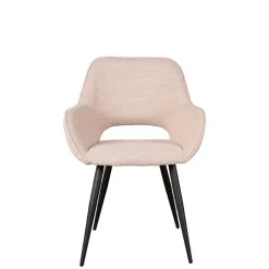 Polsterstühle aus Boucle in Beigegrau - Landhuis (2er Set)^Wohnen Sale