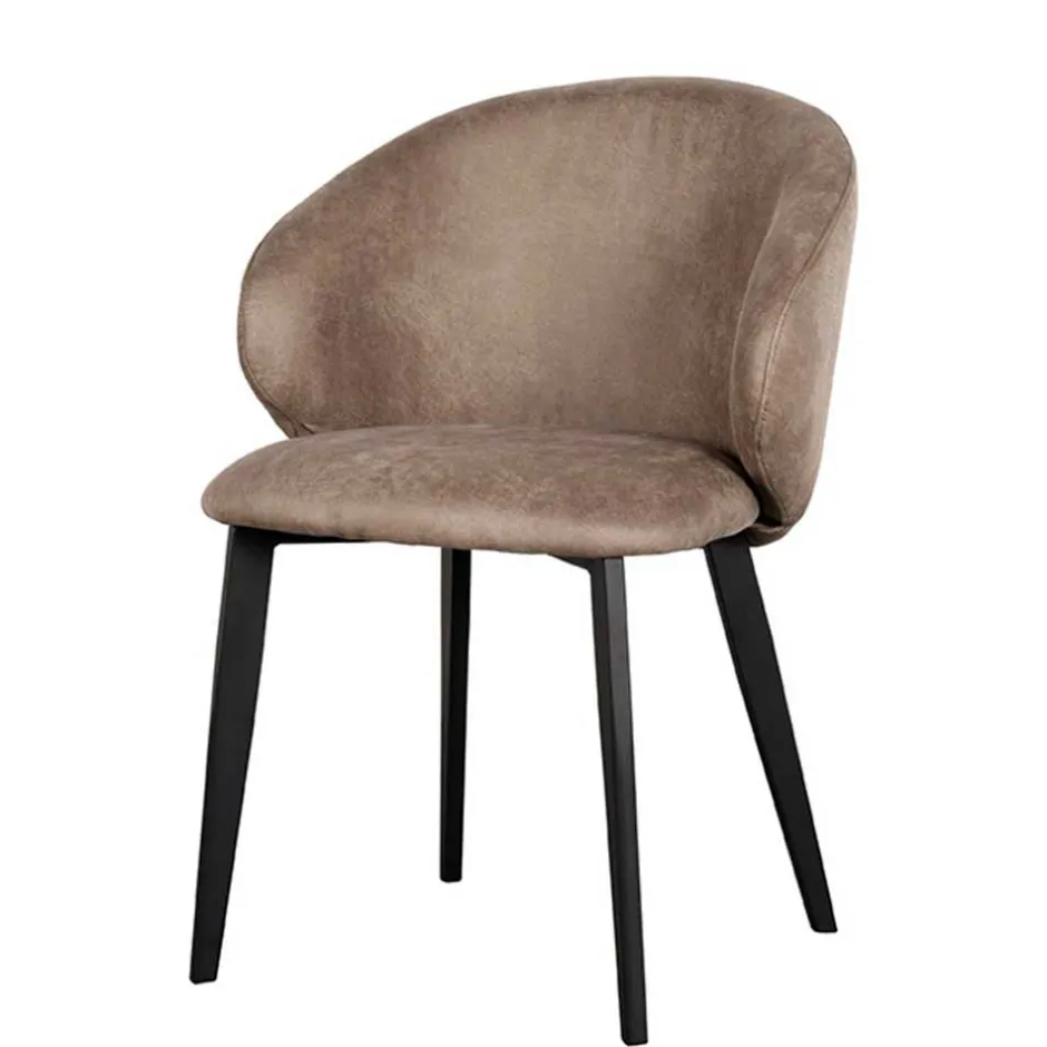 Polsterstühle aus Microfaser in Taupe - Alisa (2er Set)^Wohnen Online