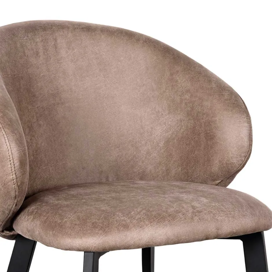 Polsterstühle aus Microfaser in Taupe - Alisa (2er Set)^Wohnen Online