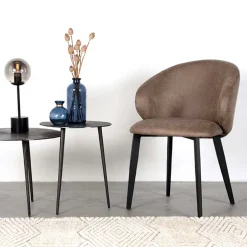 Polsterstühle aus Microfaser in Taupe - Alisa (2er Set)^Wohnen Online