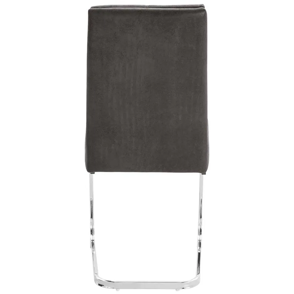 Polsterstühle Freischwinger in Anthrazit - Ansar (2er Set)^Wohnen New