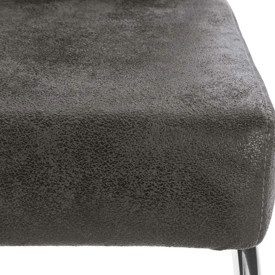 Polsterstühle Freischwinger in Anthrazit - Ansar (2er Set)^Wohnen New