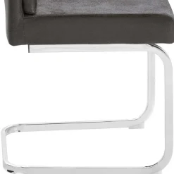 Polsterstühle Freischwinger in Anthrazit - Ansar (2er Set)^Wohnen New