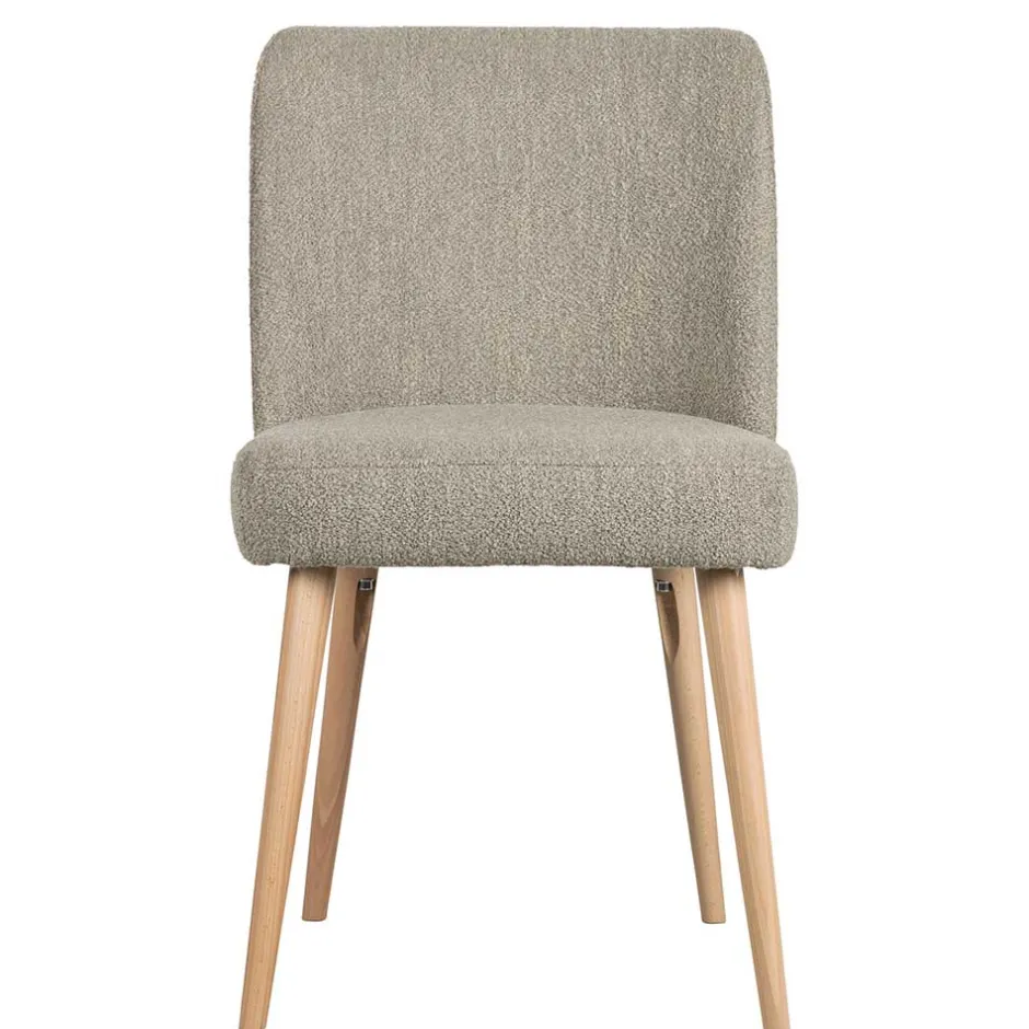 Polsterstühle in Beigegrau Boucle - Cornelys (2er Set)^Wohnen Outlet