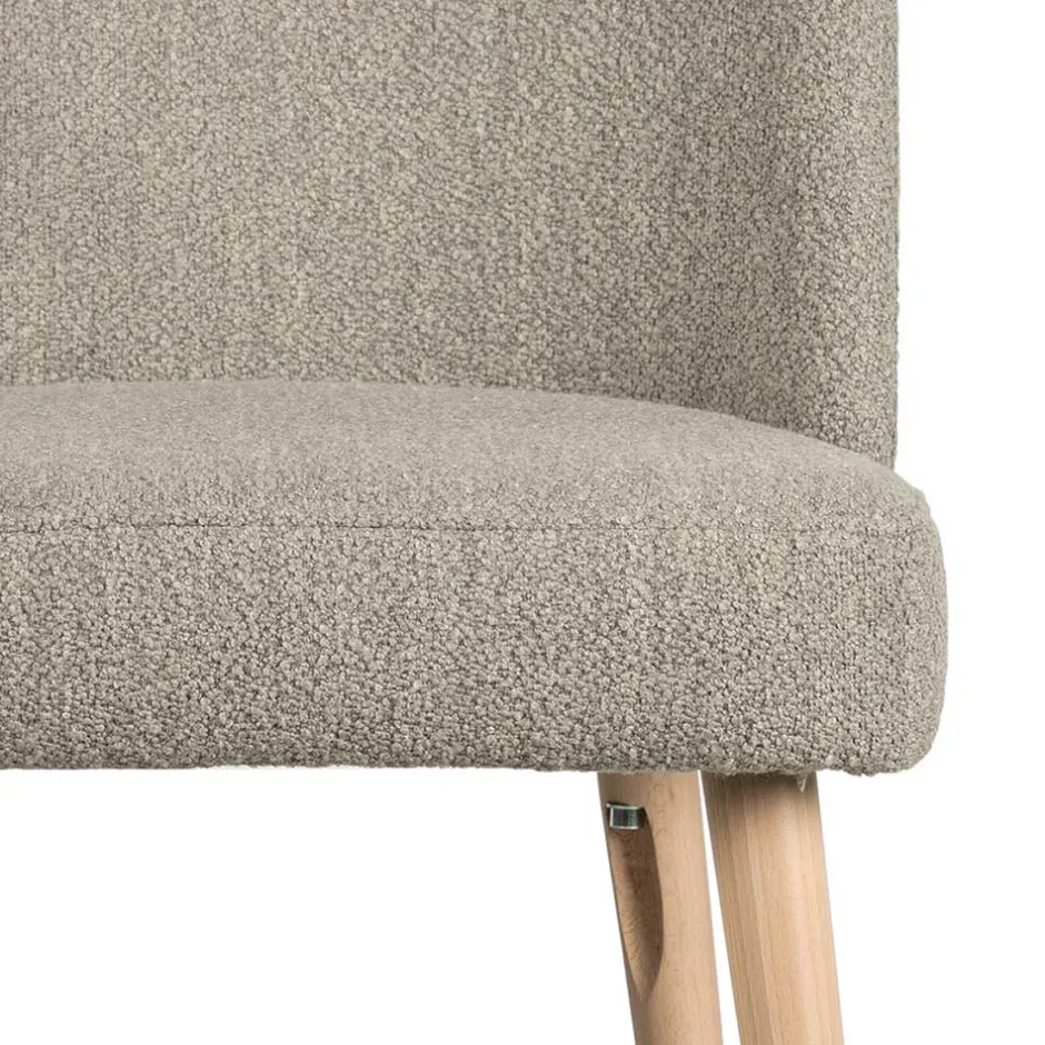 Polsterstühle in Beigegrau Boucle - Cornelys (2er Set)^Wohnen Outlet