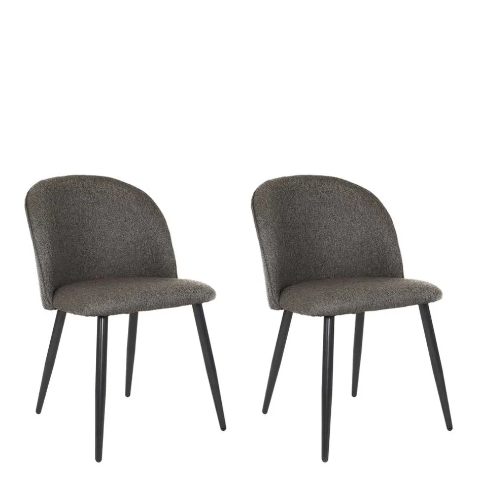 Polsterstühle in Dunkelgrau - Lolona (2er Set)^Wohnen Outlet