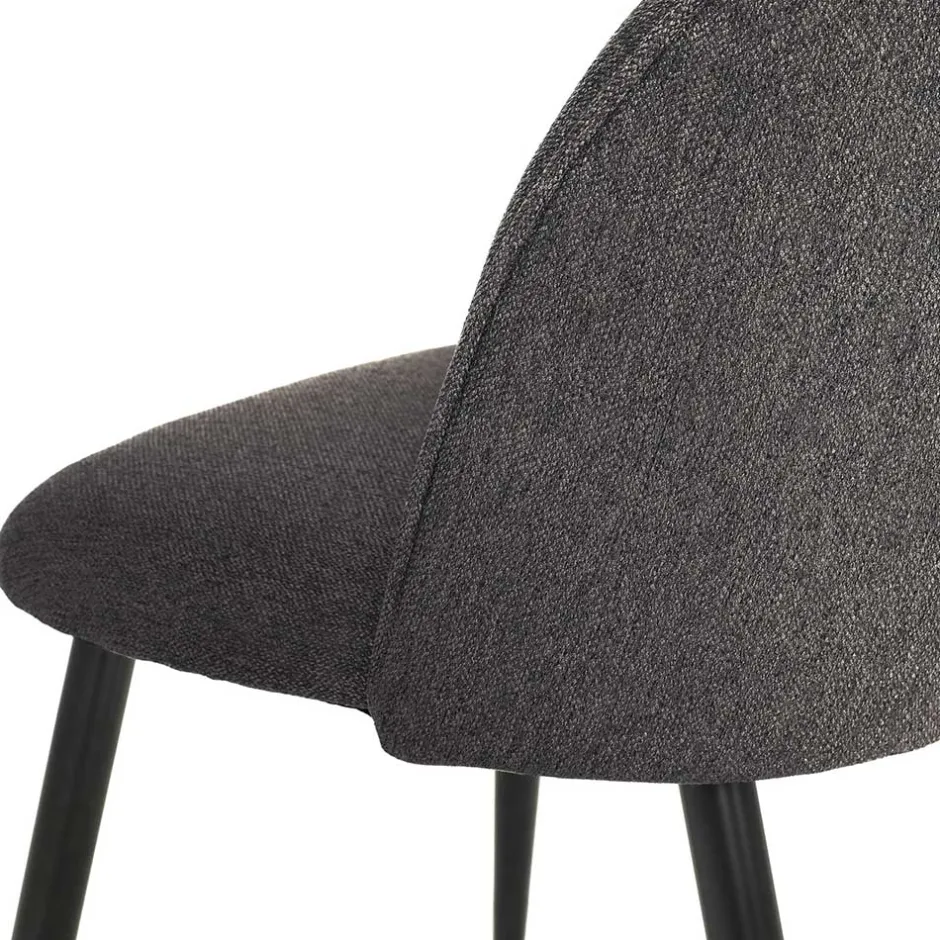 Polsterstühle in Dunkelgrau - Lolona (2er Set)^Wohnen Outlet
