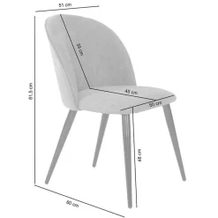 Polsterstühle in Dunkelgrau - Lolona (2er Set)^Wohnen Outlet