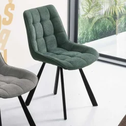 Polsterstühle in Dunkelgrün - Islando (4er Set)^Wohnen Discount