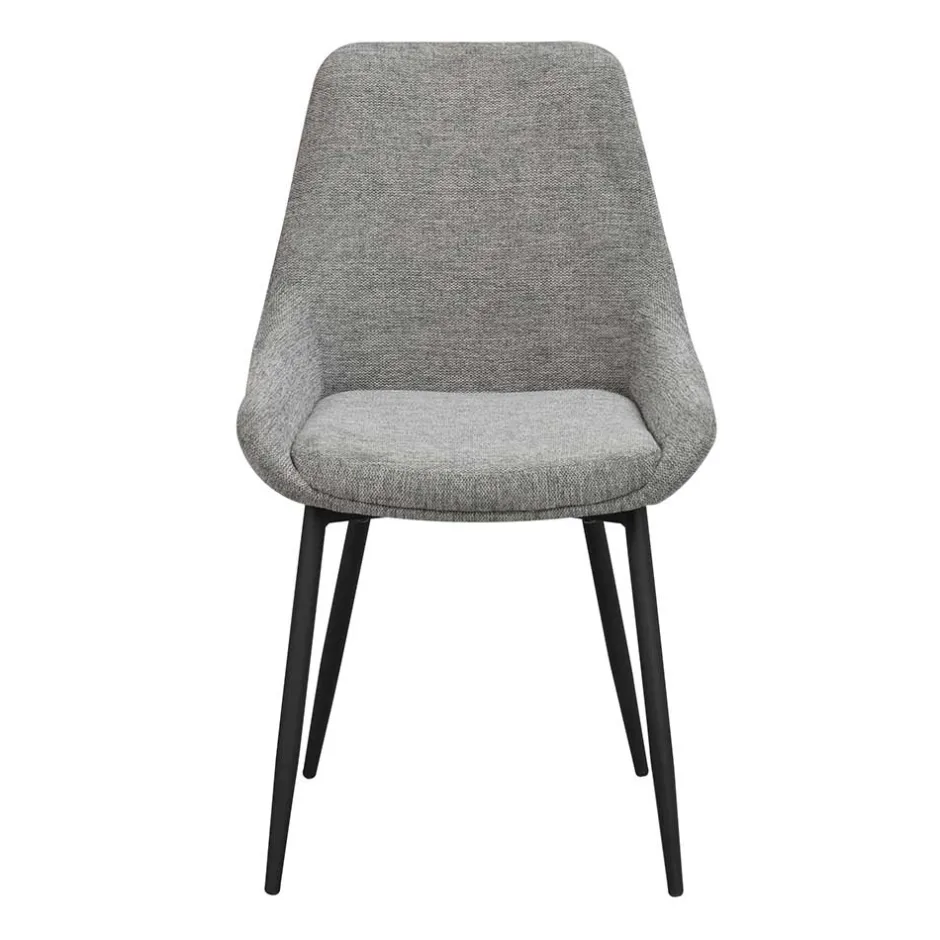 Polsterstühle in Hellgrau & Schwarz - Fabia (2er Set)^Wohnen Discount