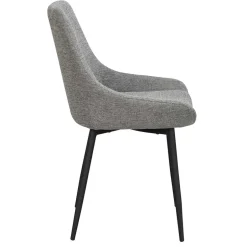 Polsterstühle in Hellgrau & Schwarz - Fabia (2er Set)^Wohnen Discount