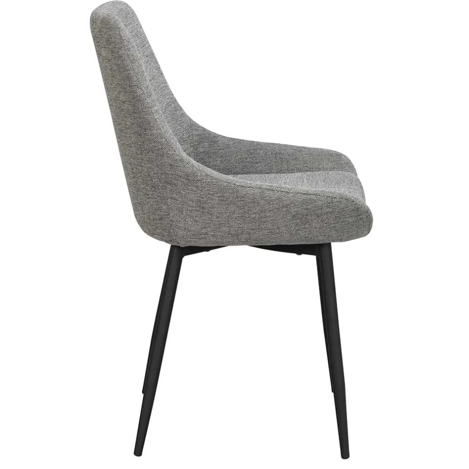 Polsterstühle in Hellgrau & Schwarz - Fabia (2er Set)^Wohnen Discount