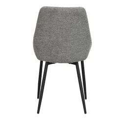 Polsterstühle in Hellgrau & Schwarz - Fabia (2er Set)^Wohnen Discount