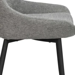 Polsterstühle in Hellgrau & Schwarz - Fabia (2er Set)^Wohnen Discount