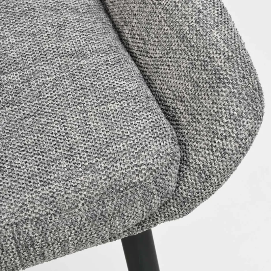 Polsterstühle in Hellgrau & Schwarz - Fabia (2er Set)^Wohnen Discount