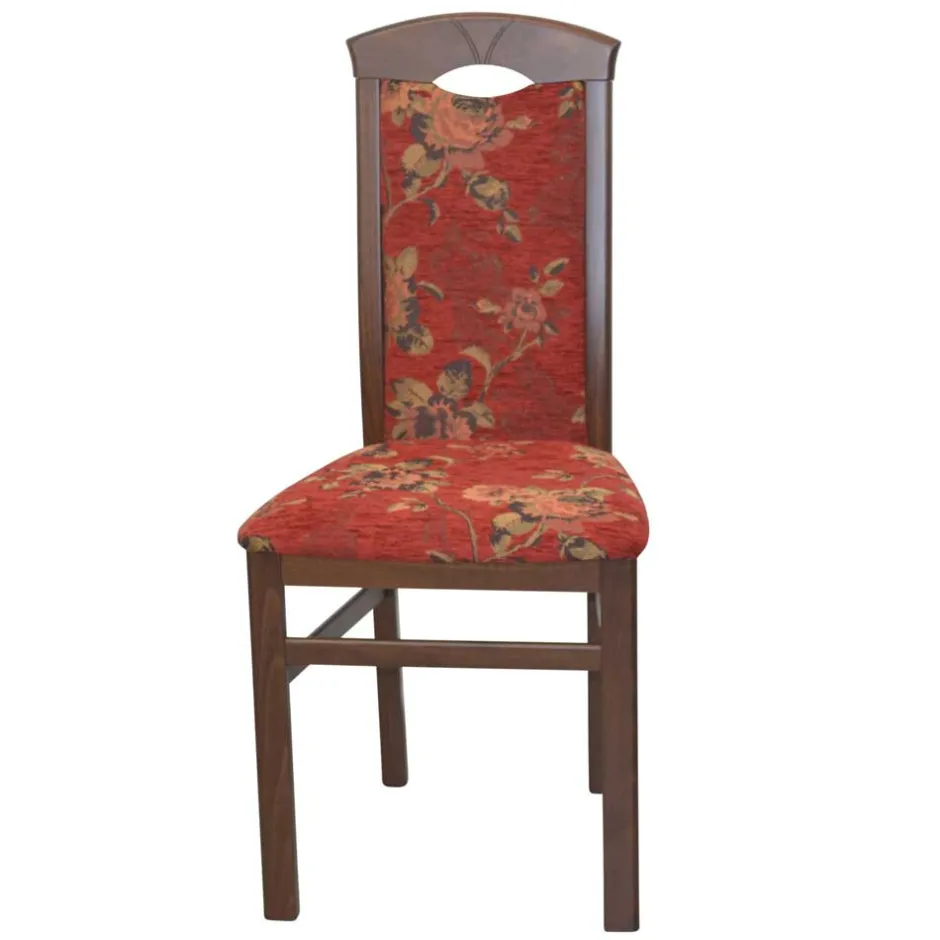 Polsterstühle in Rot mit Blumen - Sylverta (2er Set)^Wohnen Discount