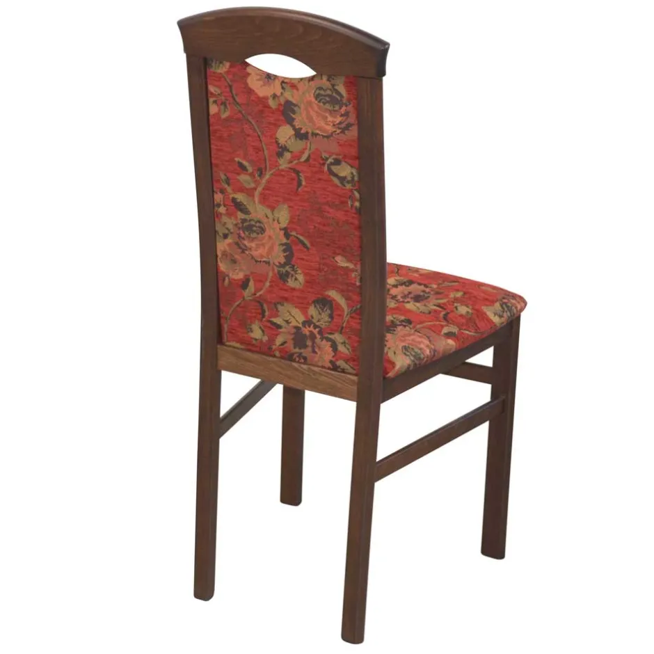 Polsterstühle in Rot mit Blumen - Sylverta (2er Set)^Wohnen Discount
