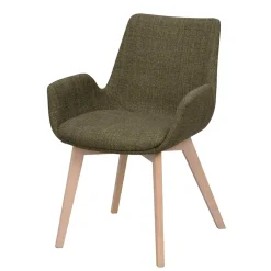 Polsterstühle mit Armlehnen in Dunkelgrün - Termi (2er Set)^Wohnen Best