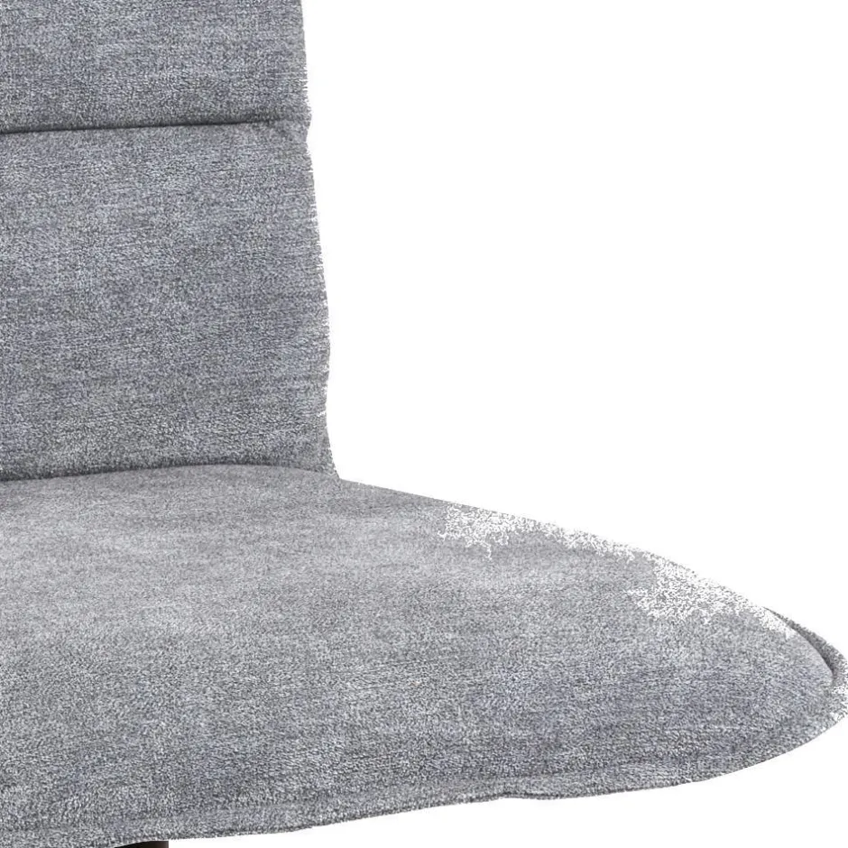 Polsterstuhl aus grauem Flockstoff - Anhora (2er Set)^Wohnen Best